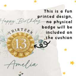 Personalised 60Th Birthday Cushion - Eucalyptus Sixty, Friend, Wife, Sister For Her Gift - thumbnail 2