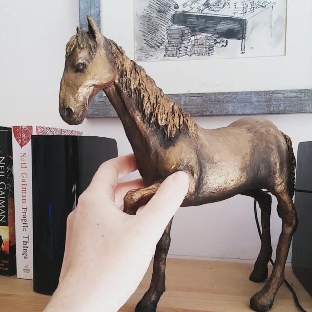 Paper Mache Horse Sculpture - image 1