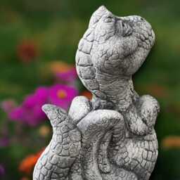 Outdoor Dragon Sculpture Concrete Statue Cement Animal Decoration Handmade Ornament Dragon Lover Gift Yard Art Garden Figurine - thumbnail 2