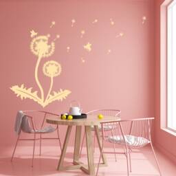 Dandelion Vinyl Sticker Wall Decal - Dandelions Art Flower Decor Nursery Decals Floral Plant Nature Seeds Cute Bedroom Blowing Stickers - thumbnail 1