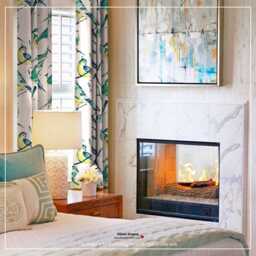 Birdwatcher Color Turquoise Watercolor Bird Floral Green Linen Blend Curtain, Valance Pleated, Lined Drapery Panel Offered As Upgrades - thumbnail 3