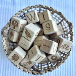 Exclusive Engraved Beech Wood Alphabet Blocks - UK Handcrafted Baby Gift - thumbnail 2