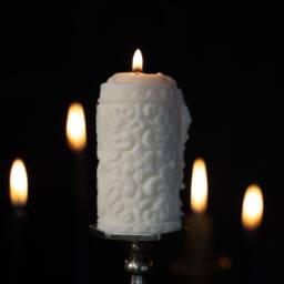 Mildred Gothic Pillar Candle - Home Decor By The Blackened Teeth Vegan Unique - thumbnail 4