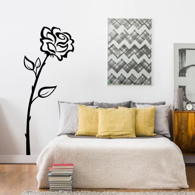 Rose Wall Decal Teen Girl Bedroom Vinyl Decor - image 1