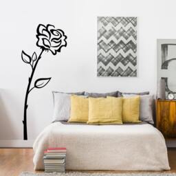 Rose Wall Decal Teen Girl Bedroom Vinyl Decor - thumbnail 1