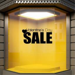Valentine's Day Sale Shop Window Sticker Retail Display Store Front Vinyl Decal - thumbnail 3