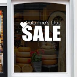 Valentine's Day Sale Shop Window Sticker Retail Display Store Front Vinyl Decal - thumbnail 2