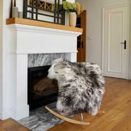 Big Sheepskin Mouflon Throw Genuine Leather Sheep Skin Decorative Rug 50x 30 - thumbnail 3