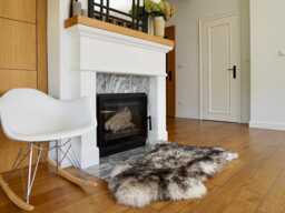 Big Sheepskin Mouflon Throw Genuine Leather Sheep Skin Decorative Rug 50x 30 - thumbnail 1