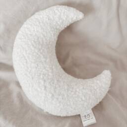 Boucle Moon Cushion, Neutral Nursery Decor, Baby Shower Gift - thumbnail 2