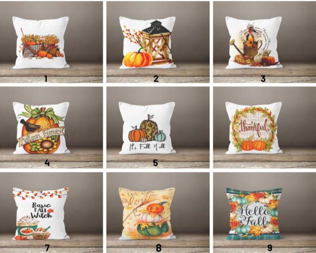 Halloween Pumpkin Cushion Cover/Fall Trend Home Decor/Orange Pumpkins Cover/Autumn Case/Decorative Throw Pillowcover - image 1