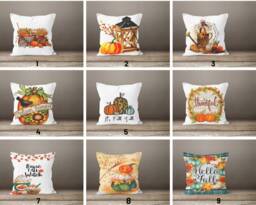 Halloween Pumpkin Cushion Cover/Fall Trend Home Decor/Orange Pumpkins Cover/Autumn Case/Decorative Throw Pillowcover - thumbnail 1