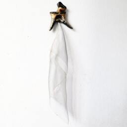 Modern Art Deco Polymer Clay & Wire Mesh Sculpture Lady L. Ooak - thumbnail 3