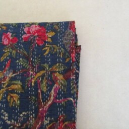 Bird Kantha Quilt King Size Indian Reversible Bedspread Bedding Throw Blanket Queen - thumbnail 3