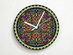 Kaleidoscope Mandala - Ornamental Floral Pattern Wall Clock - thumbnail 1