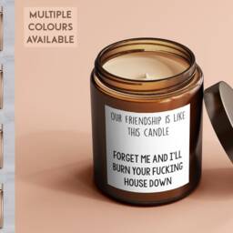 Friendship Slogan Candle Funny Soy Wax Gift - thumbnail 2