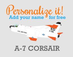 A-7 Corsair Air Force Wall Fabric Decal Vietnam Attack Fighter Bomber Left View Airplane Up To 54