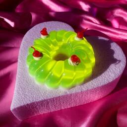 Pretty Jelly Faux Cake Decor - Pop Art Candy Sculpture Lemon Pie Resin Fake Cherry Funky Aesthetic Food Home - thumbnail 3