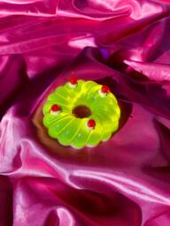 Pretty Jelly Faux Cake Decor - Pop Art Candy Sculpture Lemon Pie Resin Fake Cherry Funky Aesthetic Food Home