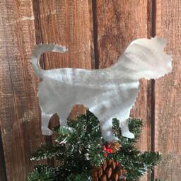 Maltipoo, Jackapoo, Mixed, Designer Breed Dog Christmas Tree Topper, Handmade, Metal, Jack Russell, Maltese, Poodle, Mixed Breeds Dog Lovers - thumbnail 2