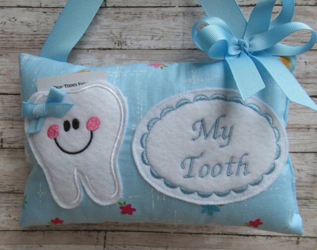 Personalized Tooth Fairy Pillow, Children's Keepsake, Custom Holder, Kids Gift, Gift - image 1