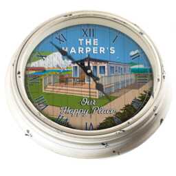 Personalised Caravan Wall Clock Custom Name Caravanning Glass Mother's Birthday Gift For Her Kitchen Home Decor Holiday Ekrc72 - thumbnail 4