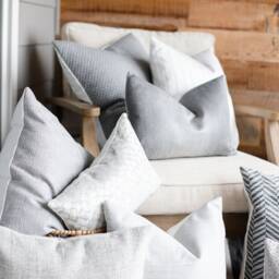 Ember -- Indoor/Outdoor Gray Ombr?? Pillow Cover Outdoor Sunbrella Lumbar Grey - thumbnail 3