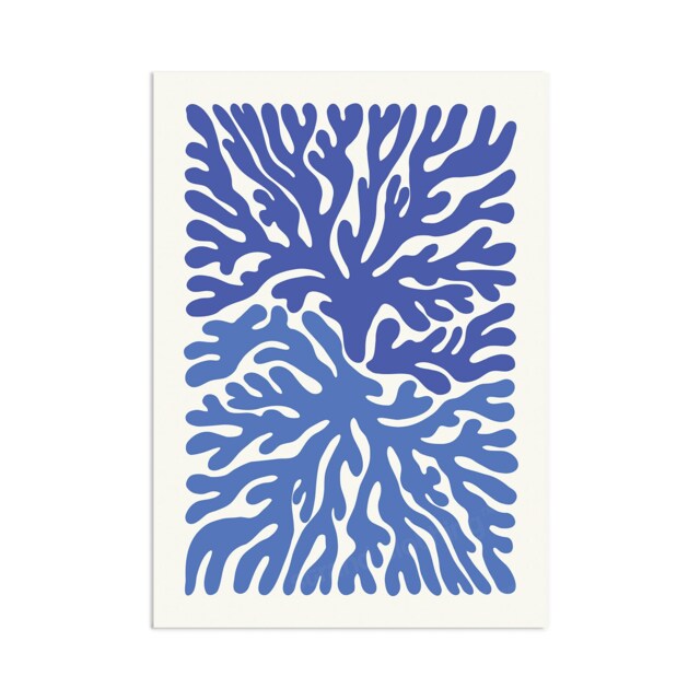 Abstract Art Print Poster Wall Home Decor Modern Contemporary Underwater Ocean Original Unique Scandi Beautiful Minimal Organic Mid-Century - image 1