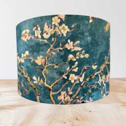Almond Blossom, Turquoise 20cm, 30cm, 40cm Handmade Drum Lampshade/Pendant Shade. Home Decor - thumbnail 1