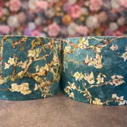 Almond Blossom, Turquoise 20cm, 30cm, 40cm Handmade Drum Lampshade/Pendant Shade. Home Decor - thumbnail 2