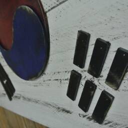 Wood South Korea Flag Wall Hanging - thumbnail 3