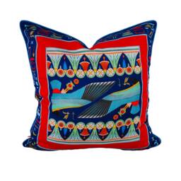 Decorative Pillows, Cushion Cover, Silk Pillowcase, Throw Pillow, Chinoiserie, Egyptian Gifts, Pillow