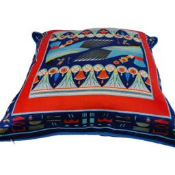 Decorative Pillows, Cushion Cover, Silk Pillowcase, Throw Pillow, Chinoiserie, Egyptian Gifts, Pillow - thumbnail 2