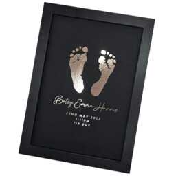 Baby Footprint Art Custom Foil Print - Includes Inkless Hand & Foot Kit - thumbnail 2
