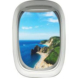 Airplane Window Beach Scene Wall Decal - Vwaq Pw1 - thumbnail 2
