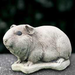Concrete Guinea Pig Sculpture Stone Statue Outdoor Animal Art Handmade Garden Ornament Guinea Figurine Front Door Decor - thumbnail 1
