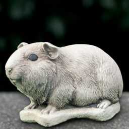 Concrete Guinea Pig Sculpture Stone Statue Outdoor Animal Art Handmade Garden Ornament Guinea Figurine Front Door Decor - thumbnail 3