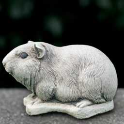 Concrete Guinea Pig Sculpture Stone Statue Outdoor Animal Art Handmade Garden Ornament Guinea Figurine Front Door Decor - thumbnail 4