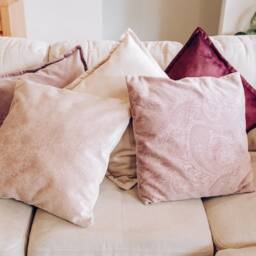 Mauve Purple Textured Velvet Cushion Cover Only - thumbnail 2