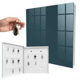 Bottle Green Wall Mounted Key Cabinet, Elegant Box For Wall, Minimalist Backgrounds & Patterns, Those Who Value Peace Elegance - thumbnail 2