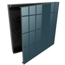 Bottle Green Wall Mounted Key Cabinet, Elegant Box For Wall, Minimalist Backgrounds & Patterns, Those Who Value Peace Elegance - thumbnail 1