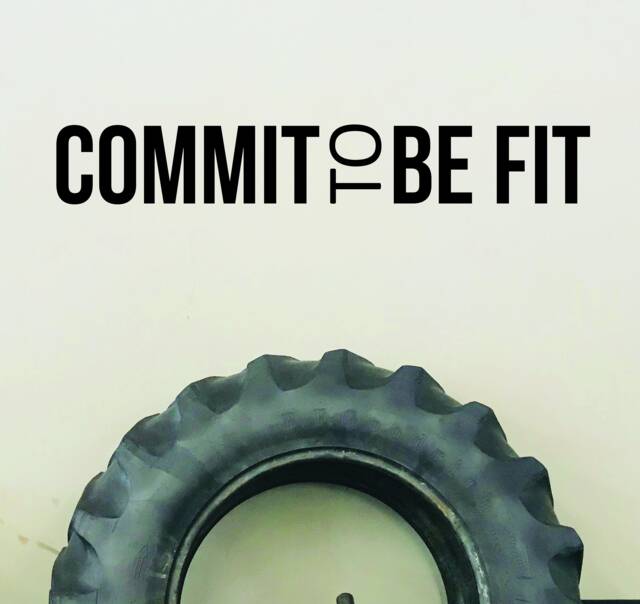 Gym Design, Fitness Wall Decor, Gym Motivational Quote Commit To Be Fit - image 1