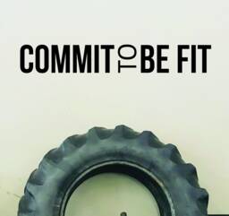 Gym Design, Fitness Wall Decor, Gym Motivational Quote Commit To Be Fit - thumbnail 1