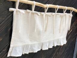 French Country Curtains Cottage Kitchen Ruffle Valance Beige Chic Ruffled Window Treatment Modern Farmhouse Curtain Tab Top Valances