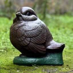 Robin Bird Concrete Statue Concrete Garden Ornament Outdoor Wildlife Decoration Rustic Cement Sculpture Stone Figure Bird Lover Gift - thumbnail 2