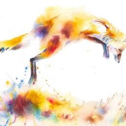 Leaping Fox Cushion Cover - thumbnail 2