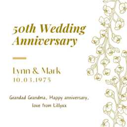 Personalised 50Th Golden Wedding Anniversary Candle Gift, Celebration Keepsake Gift For Parents, Grandparents - thumbnail 2