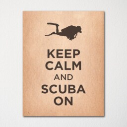 Keep Calm & Scuba On - Fine Art Print Choice Of Color Purchase 3 Receive 1 Free Custom Prints Available - thumbnail 2
