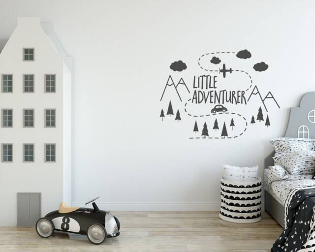 Little Adventurer Wall Decal Mountain Woodland Nursery Decor Lw39 - image 1