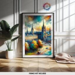 Aberdeen Poster Prints - Set Of 3 Posters - Watercolour Wall Art Decor Travel Hanging Scotland Artwork Gift UK Painting - thumbnail 3